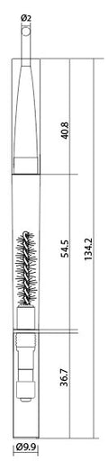 Automatic Pencil with Brush, Puff, 3in1 ∅2